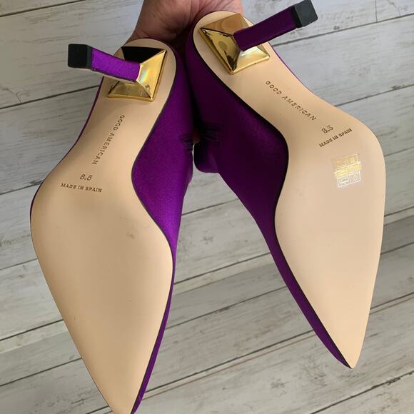 NWB Good American High Kickstand Ankle Booties in Purple Neoprene GA118SN-X - Picture 8 of 13